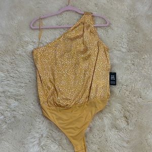 Yellow blouson body suit